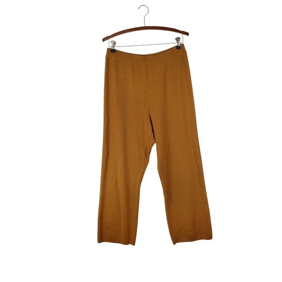 Alex Mill Pants - Alex Mill Chris Sweater Pants Pull On Merino Wool Blend Mustard Cropped Size L